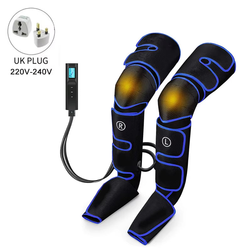 Electric Leg Muscle Relaxer 6 Modes Air Compression Recovery Boot Relieve Foot Fatigue Heating Leg Massager