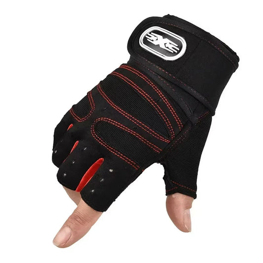 Gym Gloves Fitness Weight Lifting Wristband Gloves for Men Women Body Building Training Sports Exercise Cycling Glove Shockproof