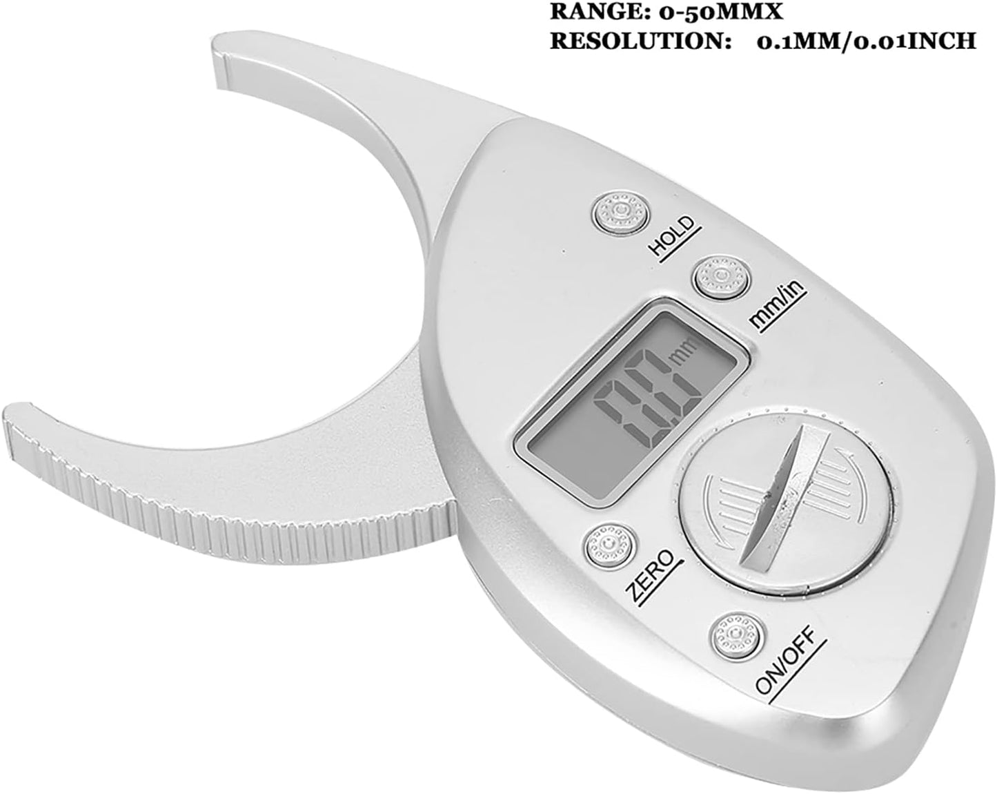 Portable Digital Body Fat Caliper with LCD Display - Handheld Skin Fat Measurement Tool for Home Use