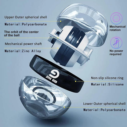 Wrist Trainer Ball - Automatic Gyroscopic Forearm Exerciser for Strengthening Arms, Fingers, and Wrist Muscles