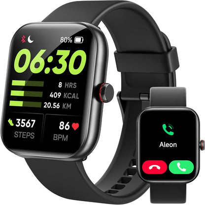 Advanced Fitness Tracker Smart Watch with Alexa Integration, 1.91" Display, Heart Rate, Blood Oxygen, and Sleep Monitoring, Step Counter, 100 Sports Modes, IP68 Waterproof for iOS and Android