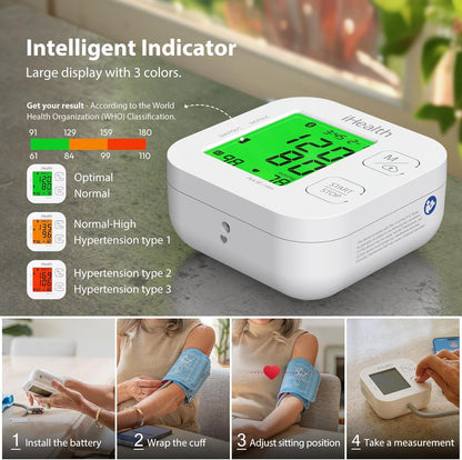 iHealth Track Smart Upper Arm Blood Pressure Monitor with Adjustable Cuff for Standard to Large Adult Arms, Bluetooth Compatible with iOS and Android Devices