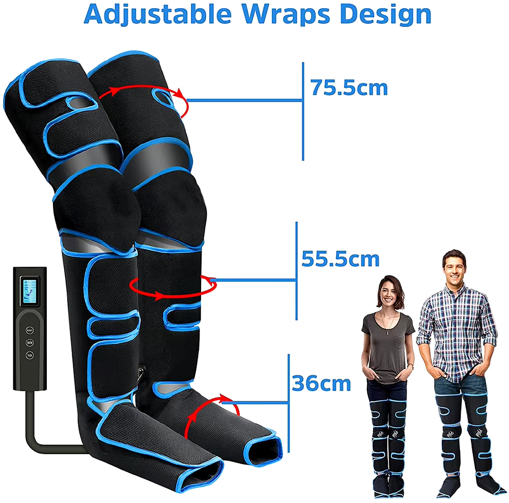 Electric Leg Muscle Relaxer 6 Modes Air Compression Recovery Boot Relieve Foot Fatigue Heating Leg Massager